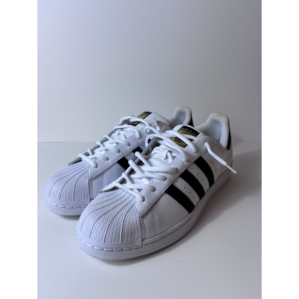 adidas Originals Male Superstar Sneaker, White/Black/White, 12 Men